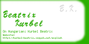 beatrix kurbel business card